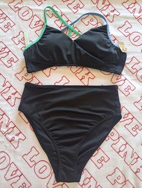 PINK 2-piece Swimsuit (M-DD,L) NWT
